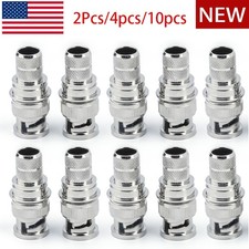 2/4/10Pcs BNC Male Crimp Type RF Connectors for RG8/RG8U/RG213/LMR400 Coax Wire