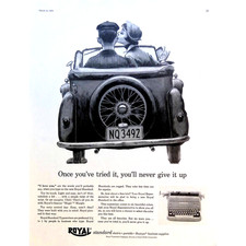 Typewriter 1956 Print Ad Royal Electric Typewriters You'll Never Give Up 11