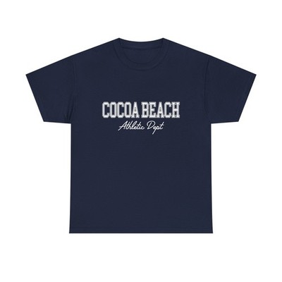 Cocoa Beach Florida Retro Vacation Y2k Aesthetic, Athletic Dept Tee