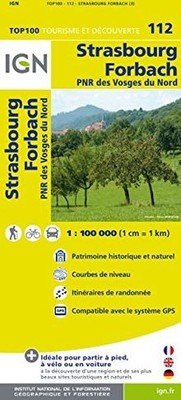 IGN 1 : 100 000 Strasbourg Forbach: Top 100 Tourisme et ... | Buch | Zustand gut