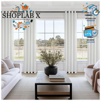 Gardinen Weiß Leinenoptik VorhäNge Halbtransparent 2Er 140X225 Cm 2 StüCk