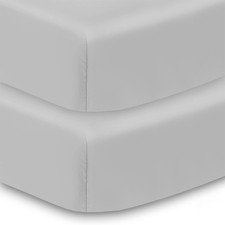 BreathableBaby All-in-One Fitted Sheet Waterproof Crib Mattress Cover 52x28 Gray