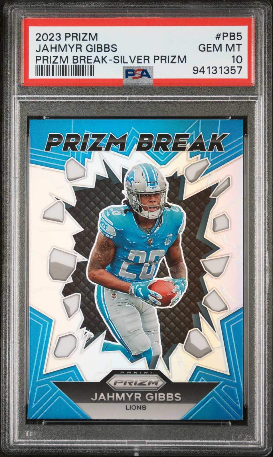 Jahmyr Gibbs Panini Prizm Break #PB5 Silver