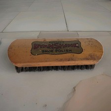 DyanShine Barton's Shoe Polish Horsehair Wooden Brush Vintage VTG