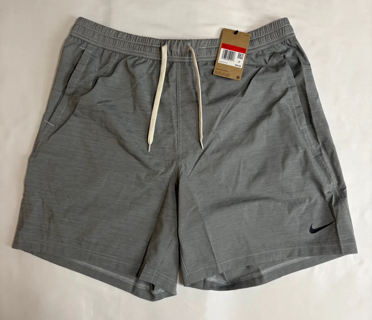 Nike Form Dri-FIT 7 in. Unlined Gray Shorts Sz Large HJ3157-084