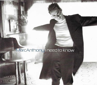 MARC ANTHONY I need to know w/ RARE MIXES & EDIT CD single SEALED USA seller