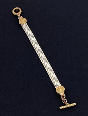 Banana Republic Silver & Gold 2 Tone w Crystal Cz's Bracelets 8'' SEND OFFERS 