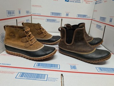 Lot Of 2 Pairs - Sorel Out N About Ankle Boots + Chelsea Boots  Womens 7.5