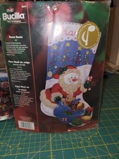 Bucilla "Snow Santa" Musical Felt Christmas Stocking Kit 85317 Jingle bells
