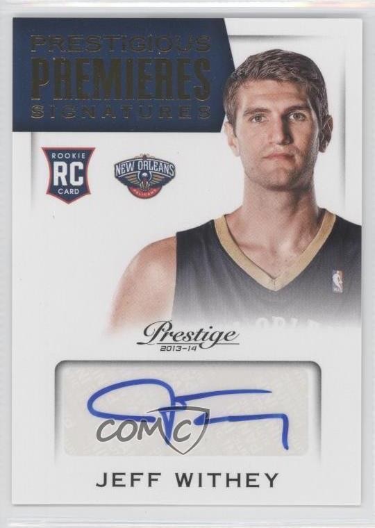 2013 Prestige Prestigious Premieres Signatures Jeff Withey #7 Rookie Auto RC 0c2