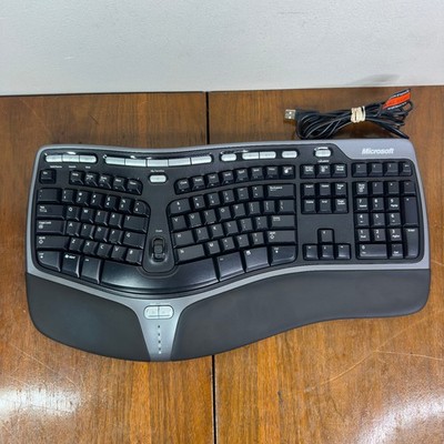 Microsoft 4000 V1.0 KU-0462 1048 Natural Ergonomic Keyboard EUC Tested Working