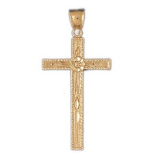 Cross Charm Pendant 14k Gold