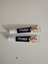 2 x Travel Size Fixodent Ultimate For Denture Adhesive Precise Application