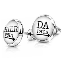 1 Paar Ohrstecker "HIER rein -