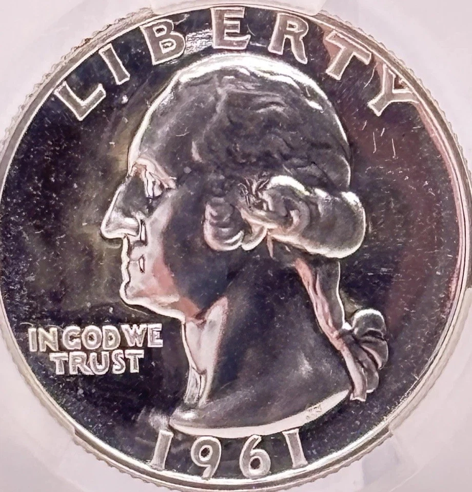 1961-P 25C Washington Quarter Proof CAC MS 67+ #13418 - Image 2 of 4