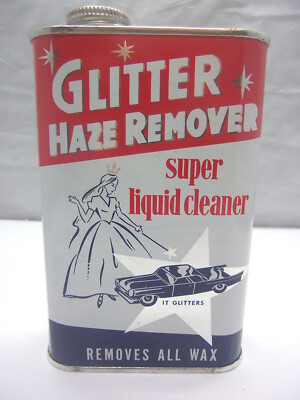 GLITTER HAZE REMOVER SUPER LIQUID CLEANER CAN...NICE, SUPER CLEAN N.O.S. CAN