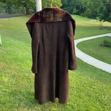 Rizal Fur Trench Coat Made In France Genuine Suede 100% Moulton Shearling
