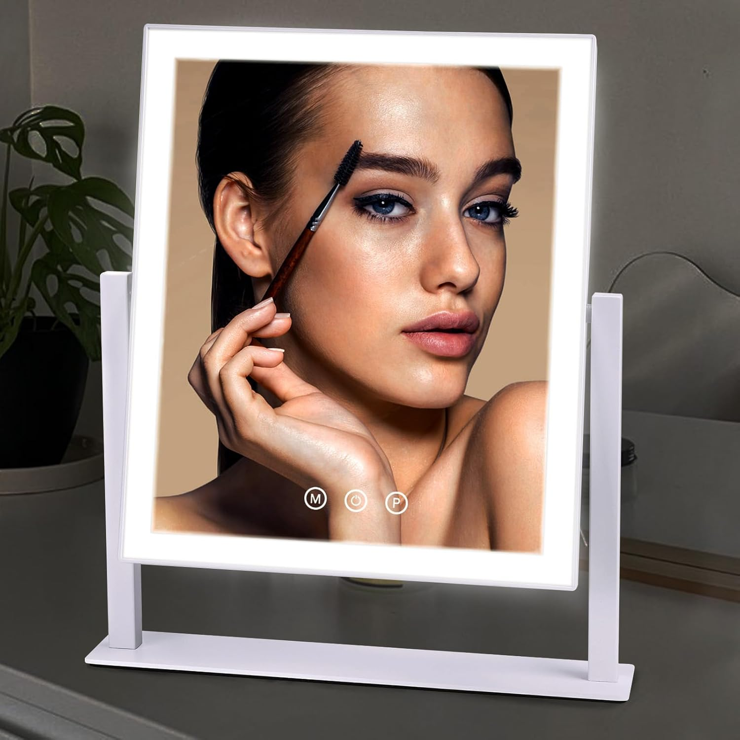 Makeup Vanity Mirror with Lights, Lighted Hollywood White Makeup Mirror with ...-image