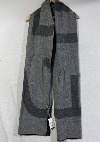 NWT Figs Brand Special Edition Logo Scarf Black/Gray Unisex 94”x 21”