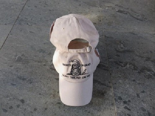 CULPEPER DON'T TREAD ON ME KHAKI STONE Washed Black Embroidered Baseball Hat Cap - Picture 1 of 1