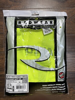 Pack of 10 - RadWare High Visibility Work Vest (XL) - 674326235387