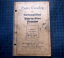 Cat Caterpillar Thirty Five 35 Tractor Dozer Crawler Part Manual Book Vintage 5c