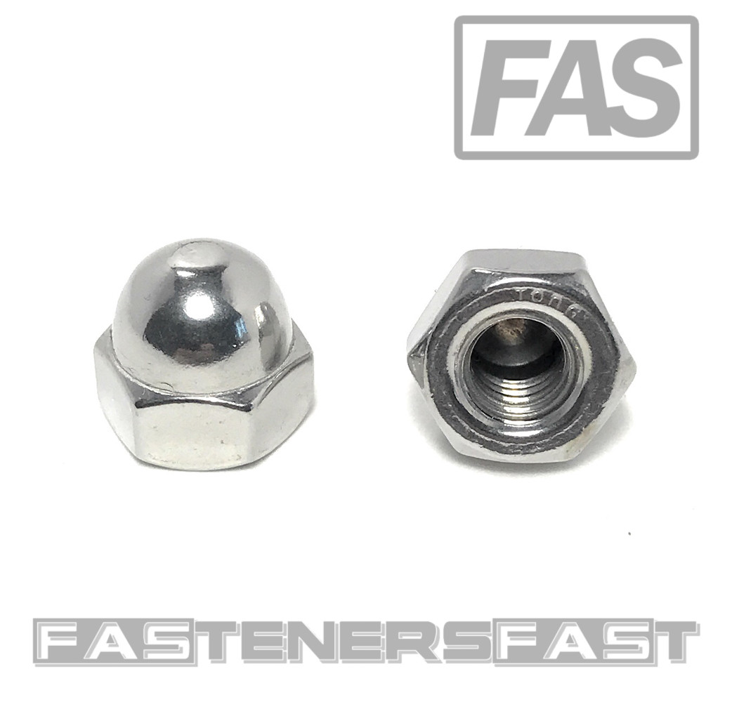 25-Pack 5/16-18 Stainless Steel Acorn Nuts - Hex Drive, 18-8 Grade, Dome Cap Nuts