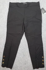 Counterparts Ankle Pants Womens XL Black Luxe Stretch Tummy Control Pull On New