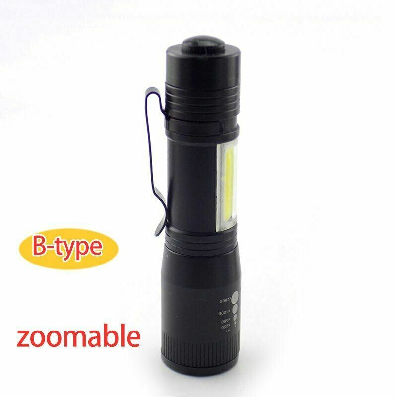 Mini LED flashlight USB rechargeable powerful flash light Torch Lamp AAA - Picture 14 of 20