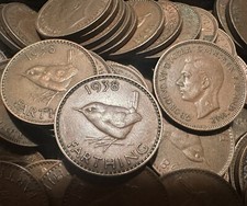 100 X 1938 KGVI Farthing Coins