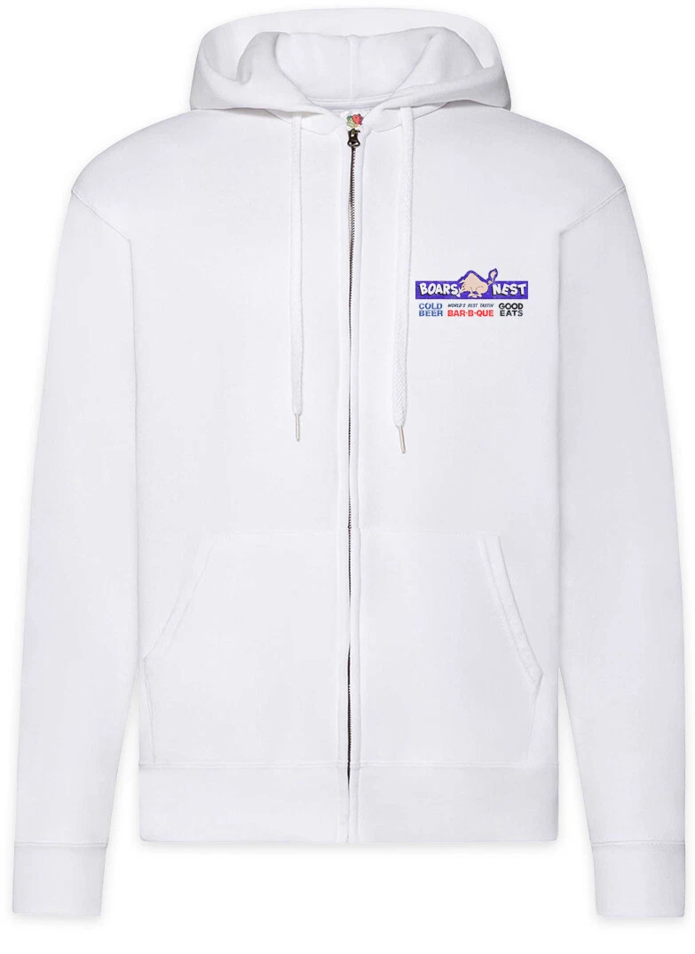 Boars Nest Zipper Hoodie The Dukes Bar Sign Symbol Logo of Hazard Company Club