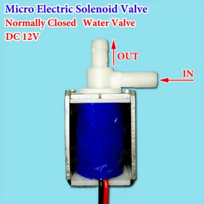 DC12V Mini Electric Solenoid Valve Normally Closed Micro Air Water Control Valve