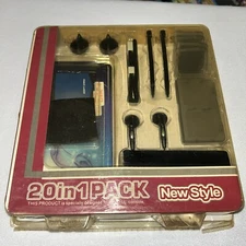 20 in 1 Protective Pack Game Starter Kit for Nintendo NDSi XL/LL ~Black (TUB 1)