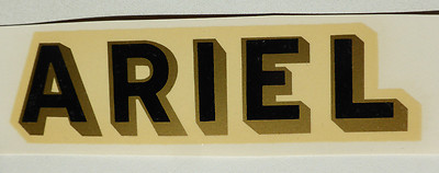 Ariel Schriftzug Wasserabziehbild Abziehbild 124 x 30 mm, schwarz-gold, 00420A