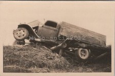 Photo, WW2, truck with flatbed accident N 50213
