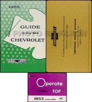 1955 Chevy Bel Luft Convertible Owners Manuell Set FüHrung Top Buch Umschlag