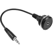 TRS 3.5mm Stereo Threaded Fixing Round Connector 1/8 TRS Male to Female