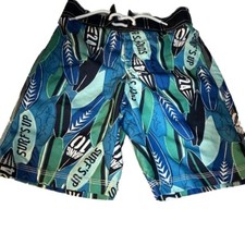 GYMBOREE BOYS Surfboard Surfer Swim Trunk Shorts 5T Drawstring Waist .