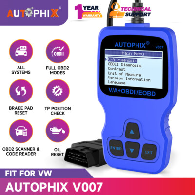 AUTOPHIX V007 Alle System Fehler Auslesegerät OBD2 Diagnosegerät Öl EPB für VW