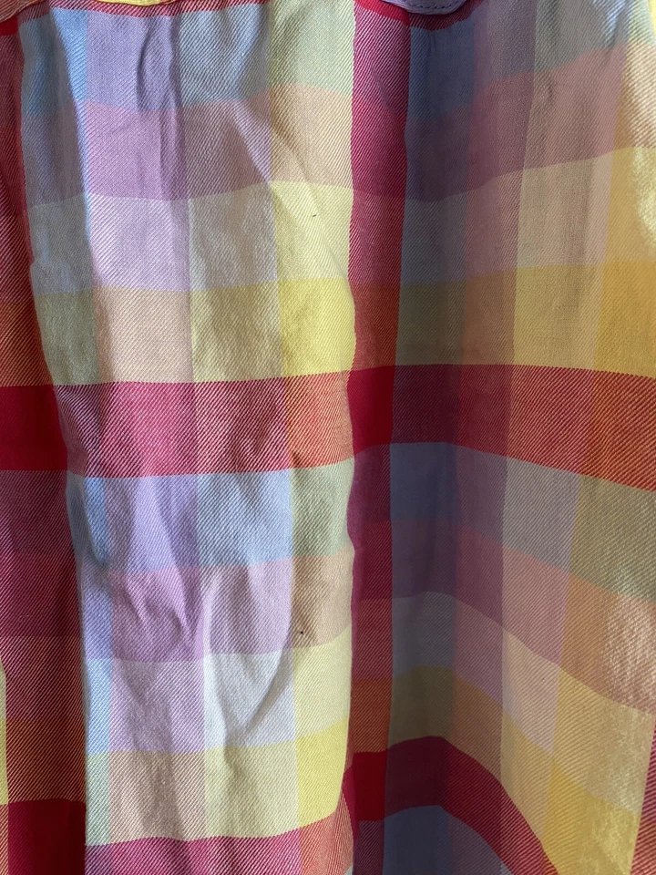 LL Bean девочек верхний размер 10 цветной легкий хлопок блузка рубашка Топ - Изображение 4 из 4