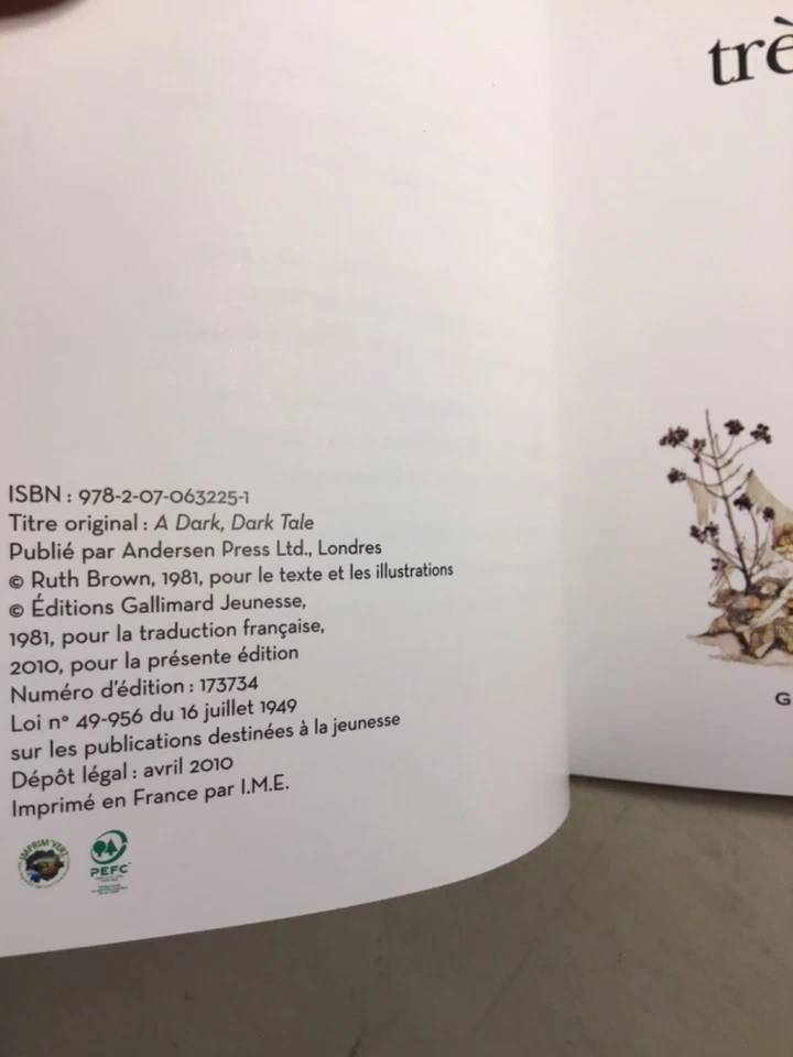 Une Histoire Sombre Tres Sombre by Ruth Brown (SWEDISH EDITION) PB Book - Image 3 of 4