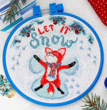 Kit punto croce contato angelo della neve su tela | Un regalo perfetto