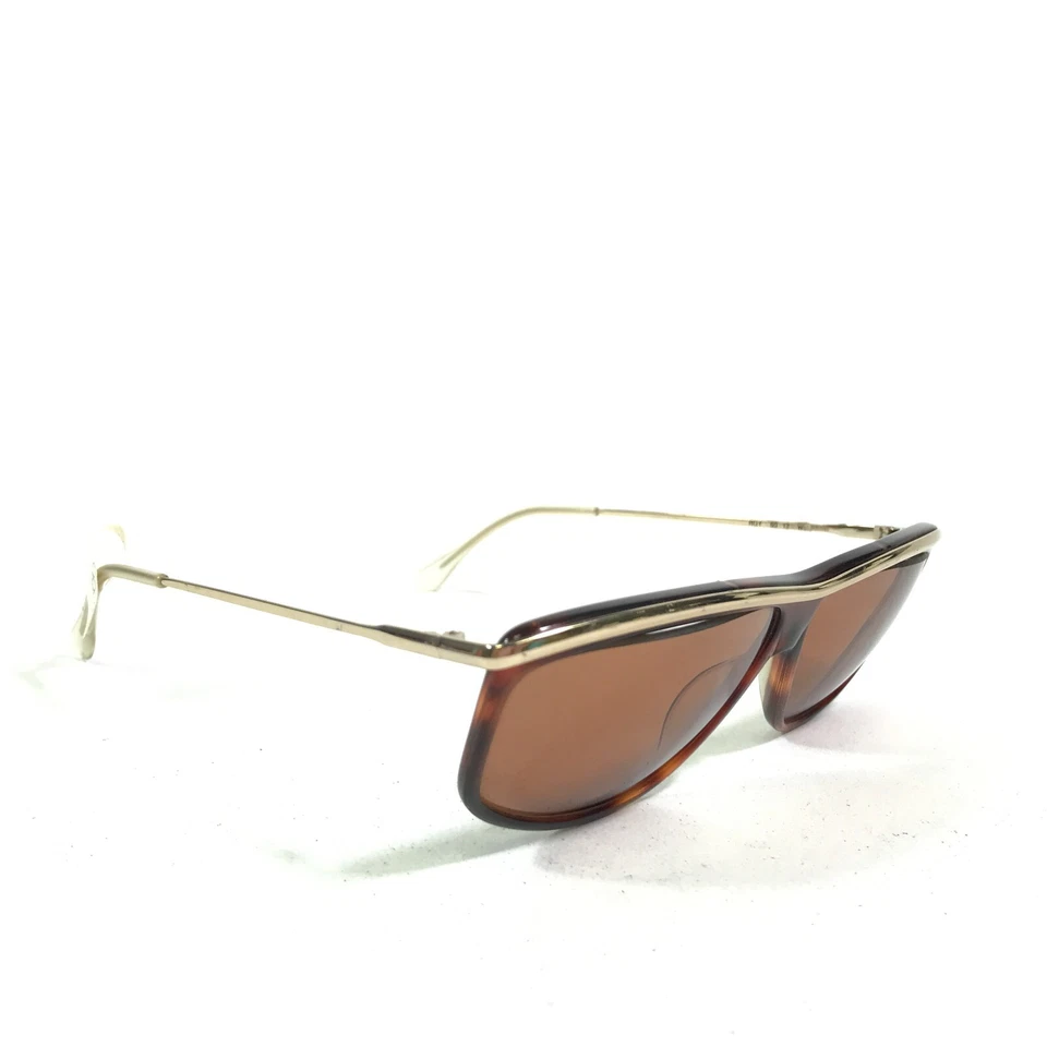Vogue Sunglasses ROY Brown Gold Rectangular Frames with Brown Lenses 80s - Image 2 of 4