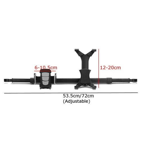 Barre de montage appuie-tête siège arrière de voiture rotatif à 360° 2 en 1 double support pour tablette iPad - Photo 5 sur 8