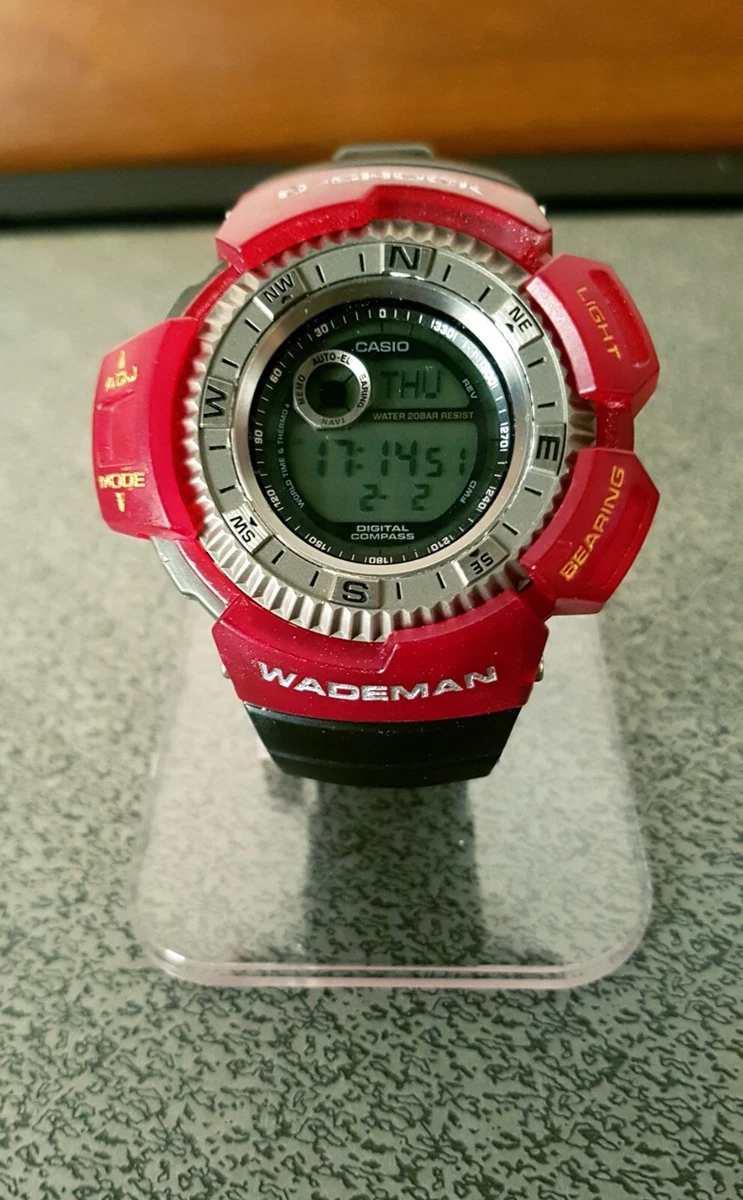 Vintage Titanium G-Shock Wademan DW-9800 Jelly Red Gold Font Ironman Customized