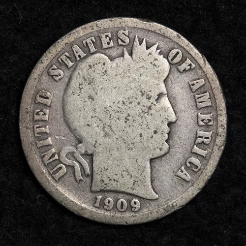 1909-S Silver Barber Dime GOOD FREE SHIPPING