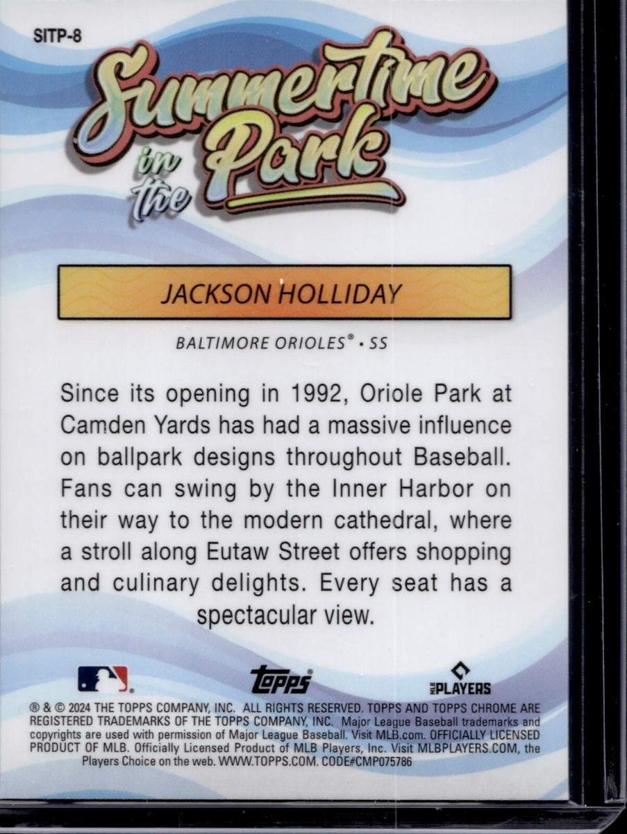 2024 Topps Chrome Summertime in the Park Jackson Holliday | eBay