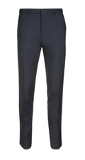 HUGO BOSS HartleyS Dress Pants in Virgin Wool Dark Blue Slim Fit - Size 34