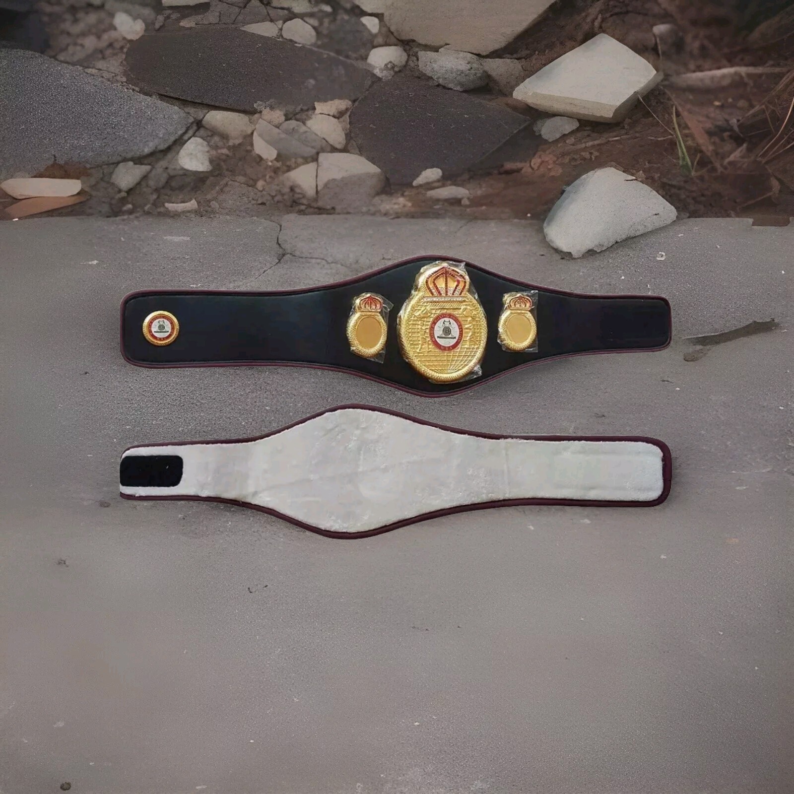 Amb Mundo Campeón de Boxeo Cinturón Adulto Tamaño Real 3D Diseño Council W B A