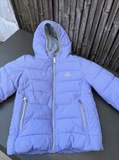 Gerry Jersey Lined Hooded Long Sleeve Bubble Jacket Girls Sz 6 Light Purple